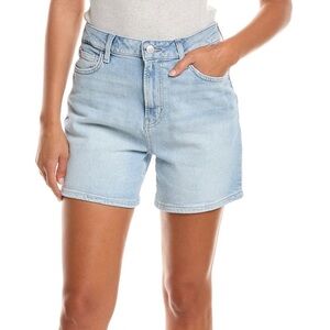 HUDSON RELAXED PARKLIFE HIGH RISE LIGHT WASH BLUE DENIM JEAN SHORTS